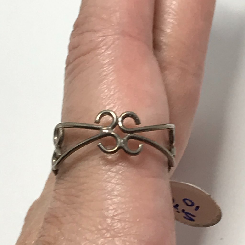 Sterling Silver Wire Ring, Size 10